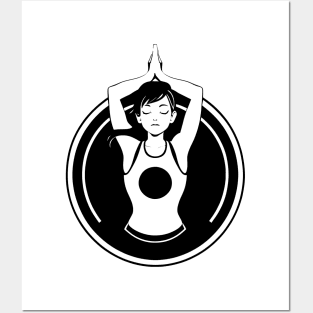 Yoga Meditation Woman 01 Posters and Art